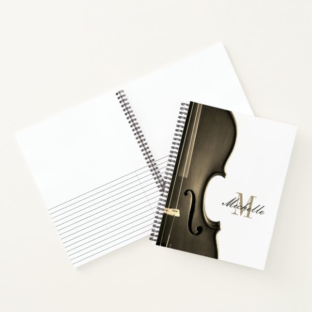 Carnet Professeur de violon personnalisé et élève  (Intérieur)