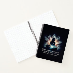 Carnet Professeur de Yoga Méditation Pose Brume Lumineuse