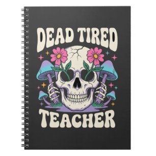 Carnet Professeur Épuisé Crâne Champignon Halloween Graph