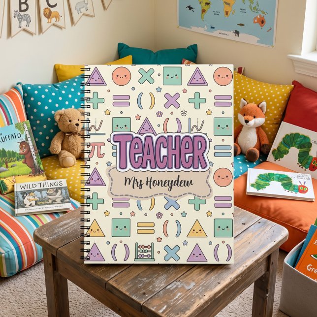 Carnet Professeur Mathématiques Formes École Motif (Créateur téléchargé)