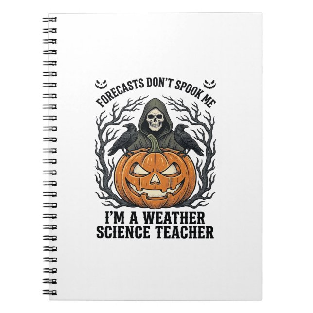 Carnet Professeur Météo Halloween Épouvantable Faucheur C (Devant)