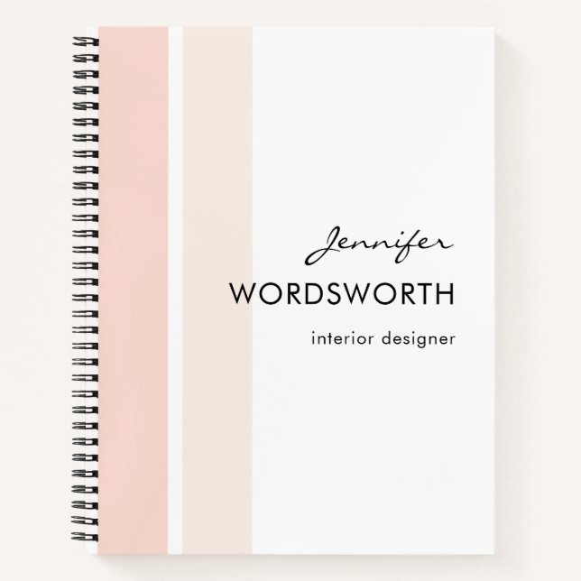 Carnet professionnel Coral Rose Pastel (Devant)