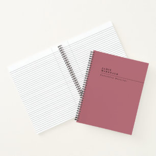 Carnet Professionnel d'affaires Moderne Rose Or Rose