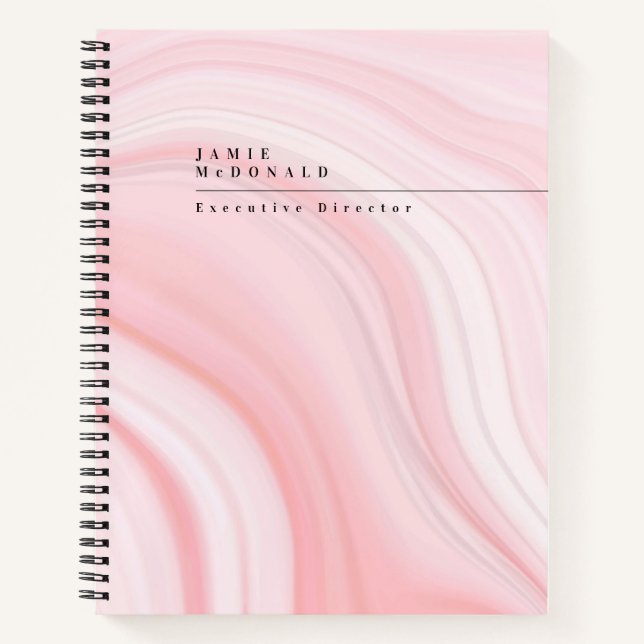 Carnet Professionnel des affaires Moderne Motif Marbre Ro (Devant)