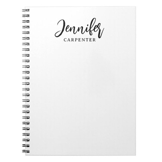 Carnet Professionnel élégant moderne minimaliste ajouter  (Devant)