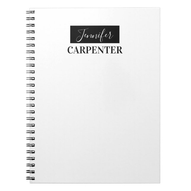 Carnet Professionnel élégant moderne minimaliste simple (Devant)