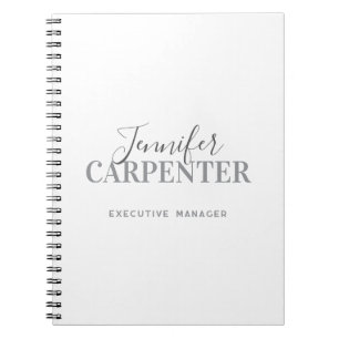 Carnet Professionnel élégant moderne minimaliste uni 
