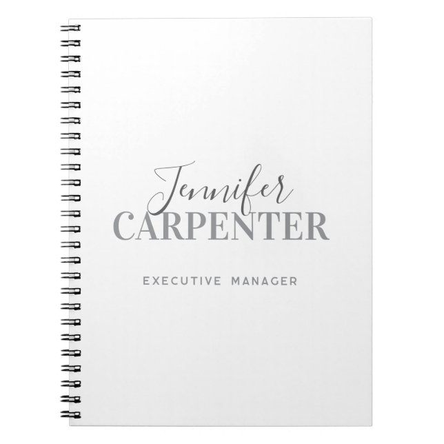 Carnet Professionnel élégant moderne minimaliste uni  (Devant)