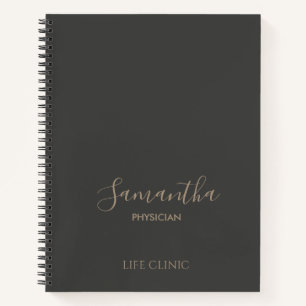 Carnet Professionnel minimaliste simple gris