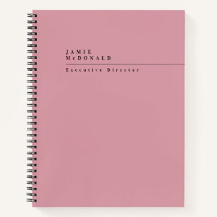 Carnet Professionnel Moderne Blush Rose