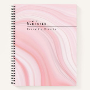 Carnet Professionnel Motif moderne en marbre rose