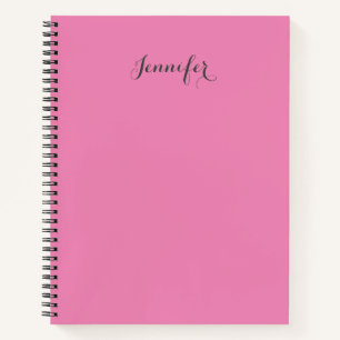 Carnet Professionnel rétro vintage rose ajoutez votre nom