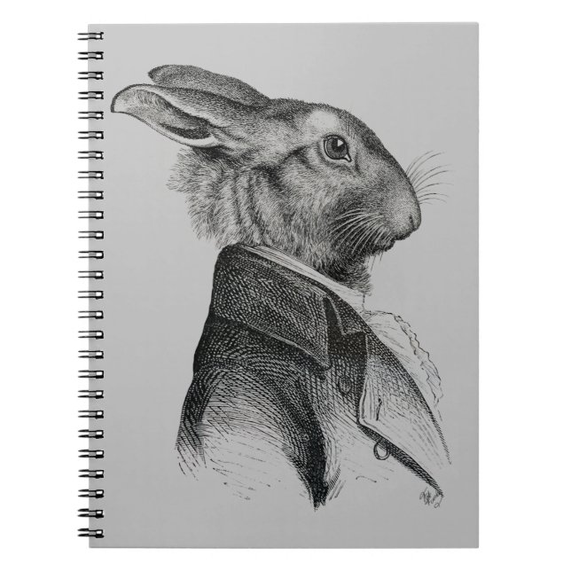 Carnet Profil de portrait de lapin (Devant)