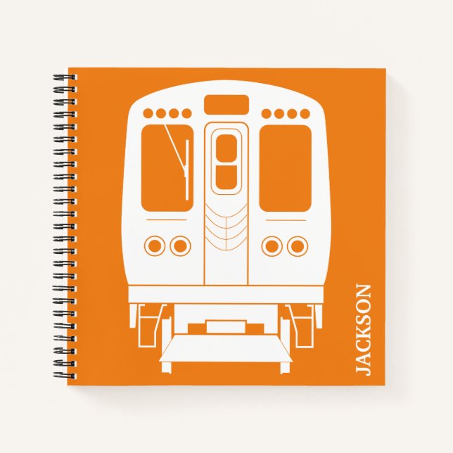 Carnet Profil de White Chicago "L" sur Orange Arrière - p (Devant)