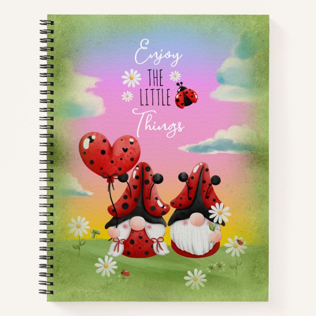 Carnet Profitez des petites choses avec Ladybug Gnomes (Devant)
