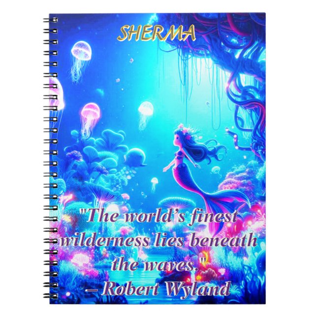 Carnet Profondeurs mystiques - Chibi Mermaid & Jardin bri (Devant)