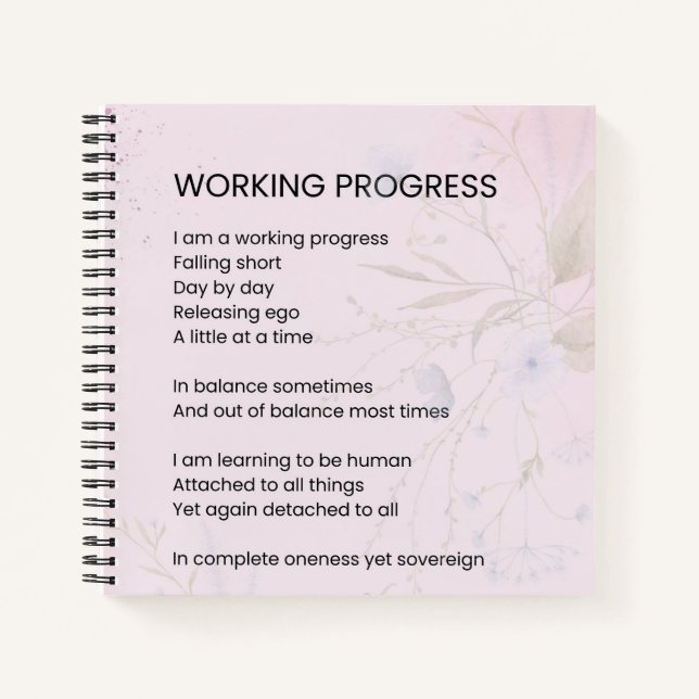 Carnet Progrès de travail Encouragement à l'application d (Devant)