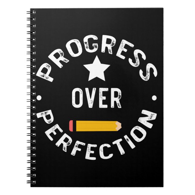 Carnet Progress Over Perfection Back To School Teacher (Devant)