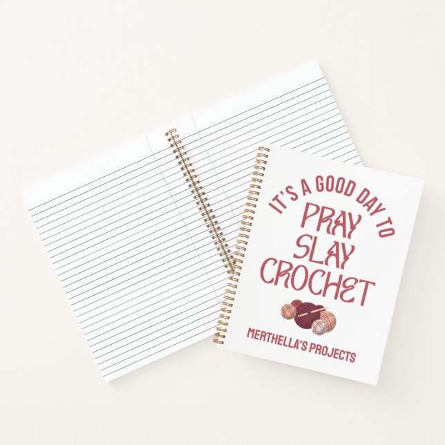 Carnet Projets de crochet chrétien Prier TUER (Intérieur)