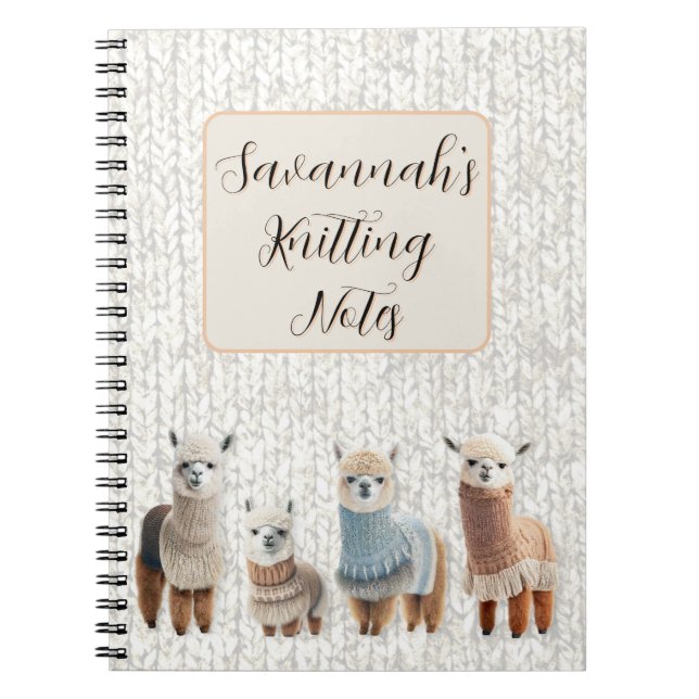 Carnet Projets de tricot alpacas  (Devant)