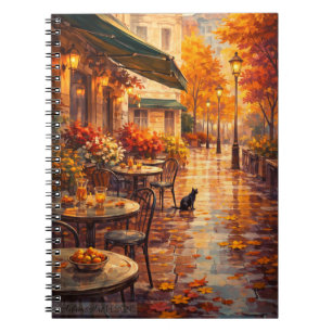 Carnet Promenade Automnale au Café avec Chat Cozy Paris