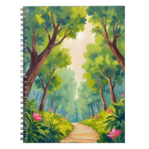 Carnet Promenade dans les bois luxuriants   Aquarelle de 