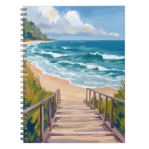 Carnet Promenade de l'Océan Vagues de Plage Côtière