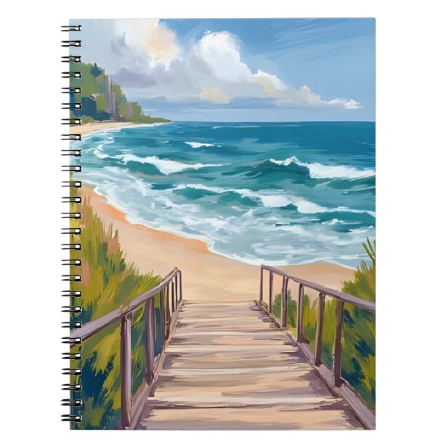 Carnet Promenade de l'Océan | Vagues de Plage Côtière (Devant)
