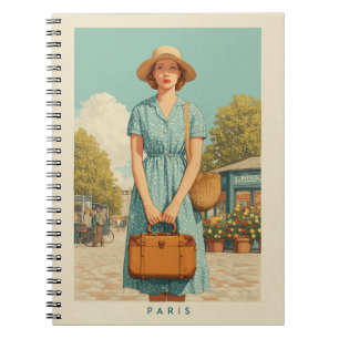 Carnet Promenade d'été vintage à Paris