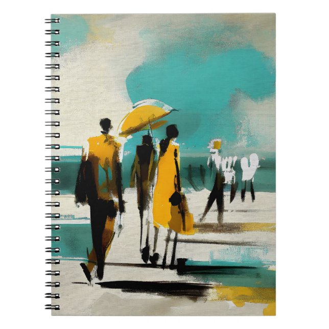 Carnet Promenade ensoleillée – Figures abstraites dans un (Devant)