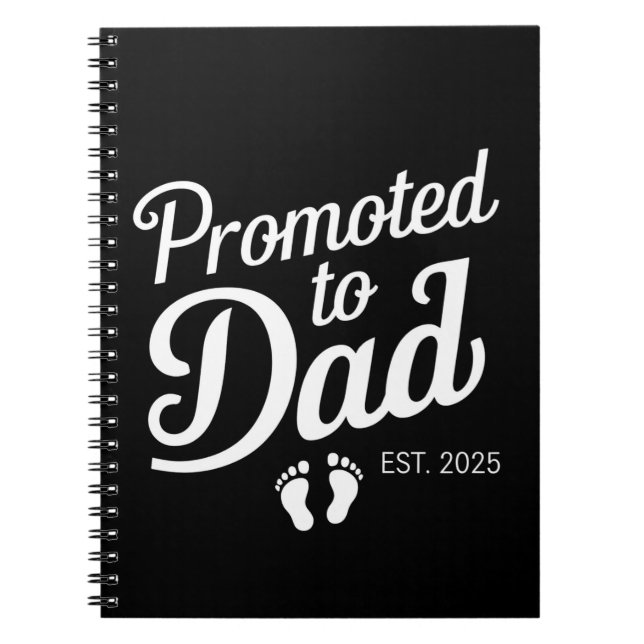 Carnet Promu Papa EST 2025 Drôle Futur Papa (Devant)