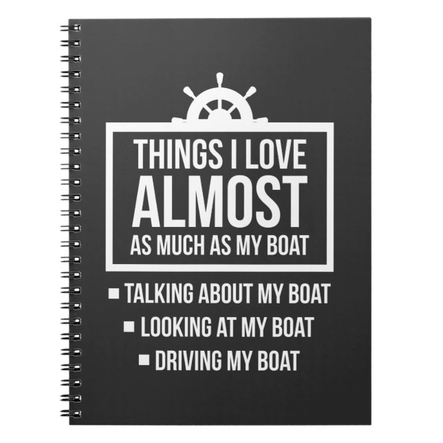 Carnet Propriétaire de bateau drôle Humour Bateau Capitai (Devant)