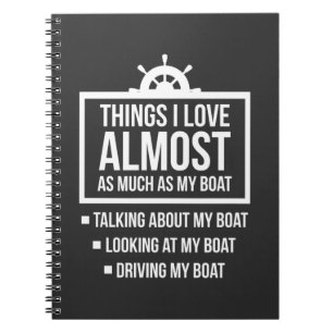 Carnet Propriétaire de bateaux amusant Capitaine de Hum