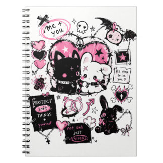 Carnet Protégez les choses douces Pastel Goth Anime