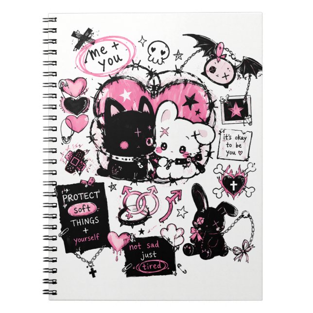 Carnet Protégez les choses douces Pastel Goth Anime  (Devant)