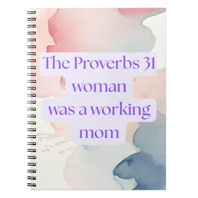 Carnet Proverbes 31 La Femme Était Une Maman Travaillante (Devant)