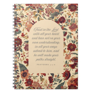 Carnet Proverbes 3:5–6 Ayez confiance dans le Seigneur Fl