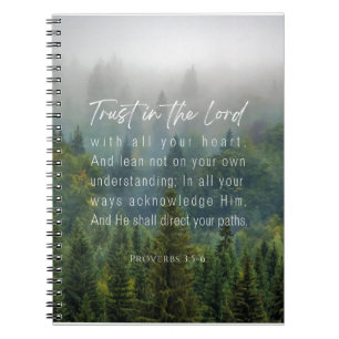 Carnet Proverbes 3:5-6 Confiance dans le Seigneur
