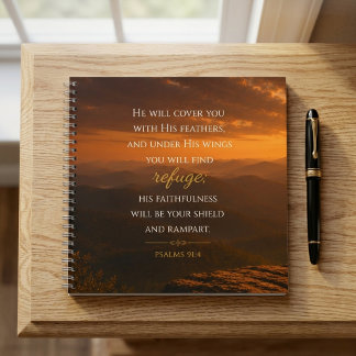 Carnet Psalm 91:4 Ailes d'ange chrétien