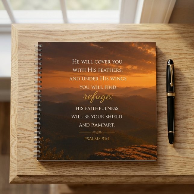 Carnet Psalm 91:4 Ailes d'ange chrétien (Créateur téléchargé)