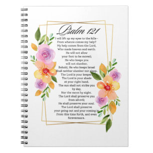 Carnet Psaume 121 Cadre géométrique floral