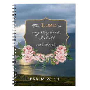 Carnet Psaume 23 : 1 Verset biblique inspirant - Ordinate