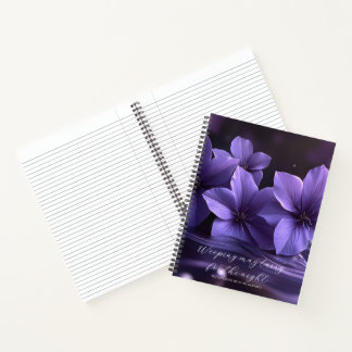 Carnet Psaume 30:5 Étude Biblique Fleurs Violettes Person
