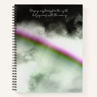Carnet Psaume 30:5 Nuages Sombres Arc-en-Ciel Personnalis