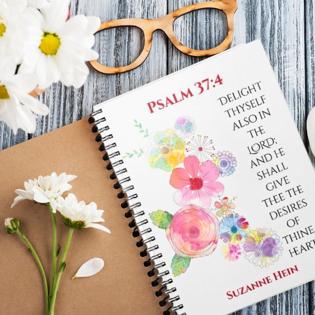 Carnet Psaume 37 Bible de dévotion florale pour femmes Jo (Créateur téléchargé)