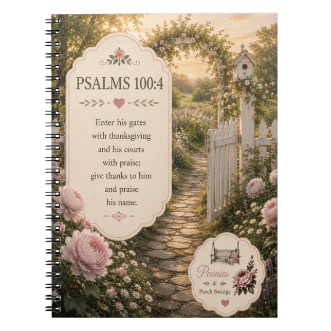 Carnet Psaumes 100:4 Journal/Cahier  (Devant)