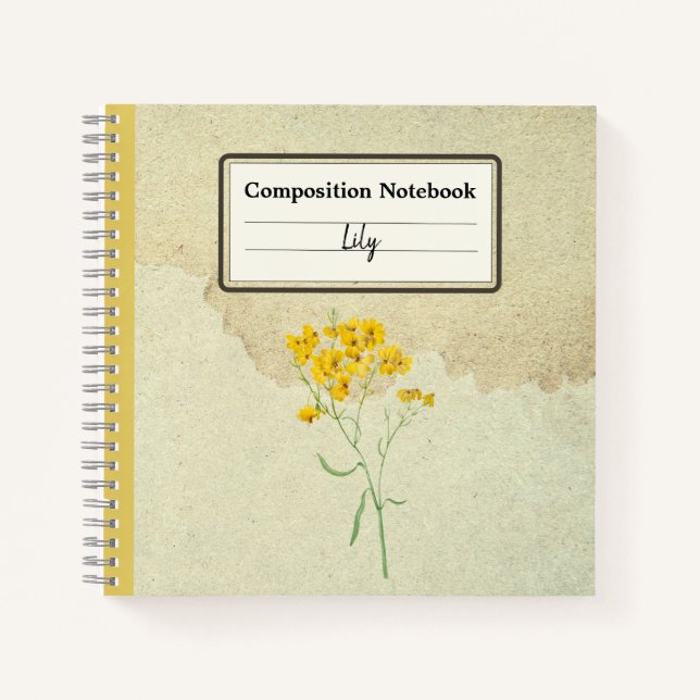Carnet Psilostrophe Jaune Sparsiflora Comp personnalisé (Devant)