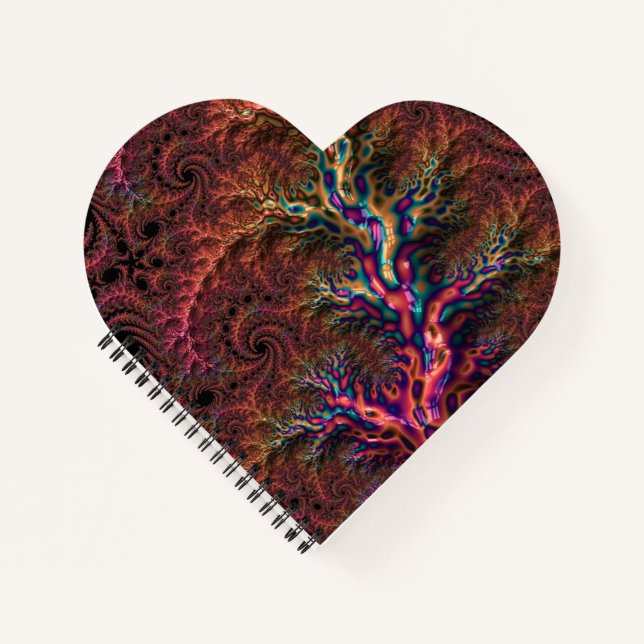 Carnet Psychédélique Groovy Tripant Funky Coloré Fractale (Devant)
