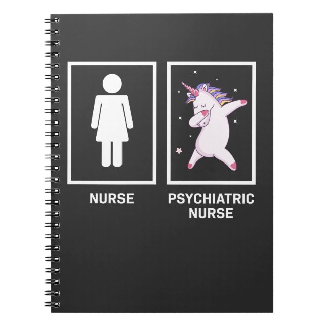 Carnet Psychiatrie Nurse Nurse School Dabbing Unicorn (Devant)