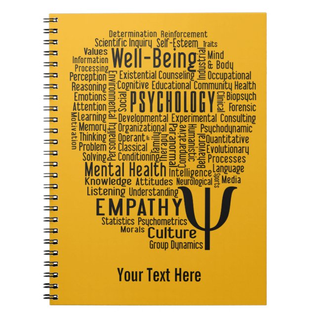 Carnet PSYCHOLOGIE Word Cloud PC (Devant)